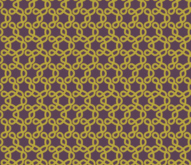 Vector seamless illustration of multicolor knot pattern. Colored geometric vector background.