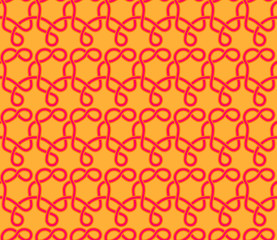 Abstract seamless background pattern with colorful knots. Mosaic texture for prints, textile, fabric, package, cover, greeting cards.