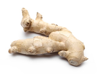 Ginger root isolated on white background