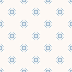 Light blue and white minimal geometric seamless pattern with carved squares