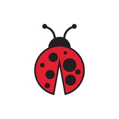 Lady bug graphic design template vector isolated