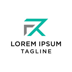 FR Logo Monogram Icon Vector Template Design Ilustration