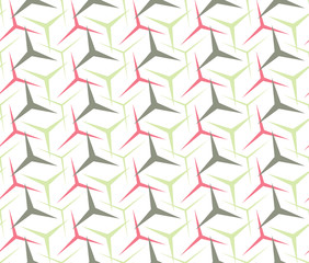 Abstract seamless pattern. Colorful geometric background with hexagons.