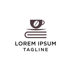 Coffee And Books Design Logo Template