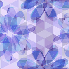 Stylized Flowers Seamless Pattern. Simple Artistic Background.