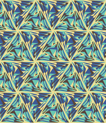 Seamless geometric pattern with triangles. Textile printing, fabric, package, cover, greeting cards.