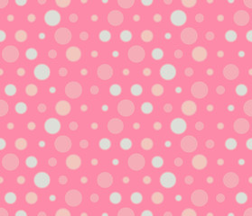 Seamless geometric pattern with circles. Textile printing, fabric, package, cover, greeting cards.