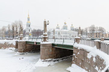 Pikalov bridge in Saint Petersburg.