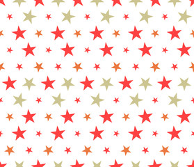 Abstract seamless background pattern with colorful stars. Mosaic texture for prints, textile, fabric, package, cover, greeting cards.