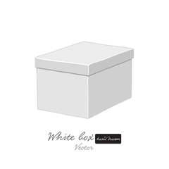 White box freehand hand drawn vector illustration