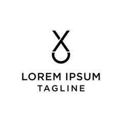 Simple logo design initial X combine with water icon.
