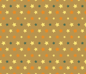 Abstract seamless stars pattern. Background design for prints, textile, fabric, package, cover, greeting cards.