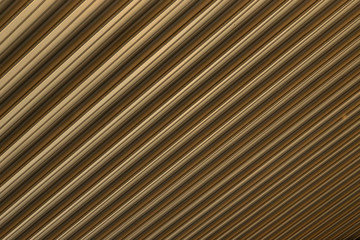 Close-up of beige-brown corrugated surface causing optical illusion