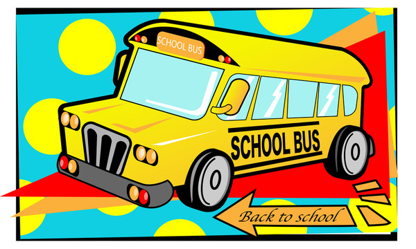 The school bus  vector for back to school concept.