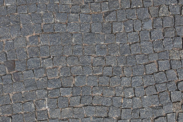 Grey granite cobblestone walkway flatlay