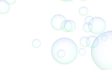 Light blue colored background with purple bubbles. Wallpaper, texture purple balloons. 3D illustration