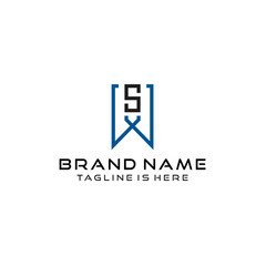 Letter WS logo icon design template elements