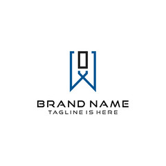 Letter WO logo icon design template elements