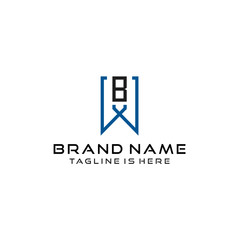 Letter WB logo icon design template elements