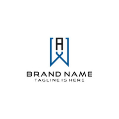 Letter WA logo icon design template elements