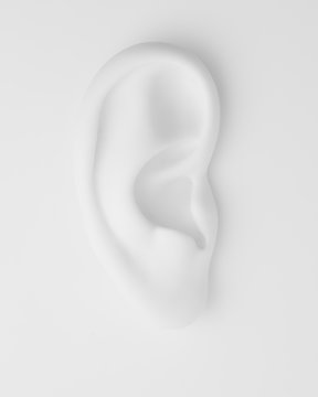 White ear background for jewellery photography