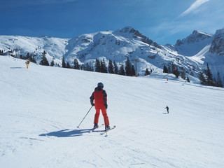 Fototapeta na wymiar Skifahren in Seefeld - Tirol