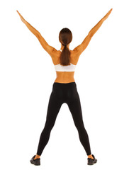 Sport fitness woman back view