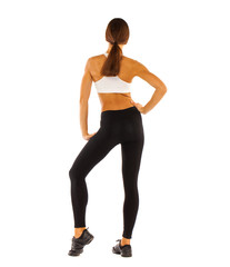 Sport fitness woman back view