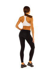 Fototapeta premium Sport fitness woman back view