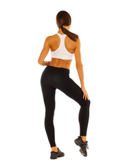 Fototapeta na wymiar Sport fitness woman back view