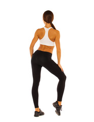 Sport fitness woman back view