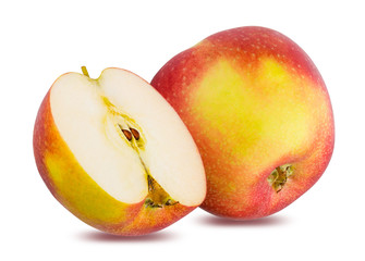 Red appl  isolated on white background with clipping path