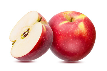 Red appl  isolated on white background with clipping path