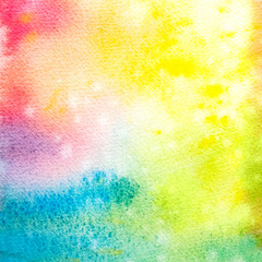 Rainbow background. Watercolor texture in rainbow colors. Abstract watercolor rainbow colors background. Color spectrum