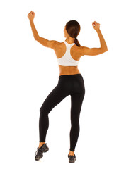 Sport fitness woman back view