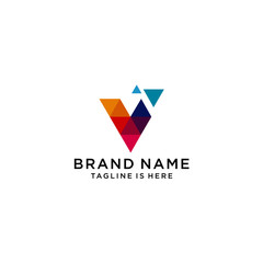 Letter V logo icon design template elements