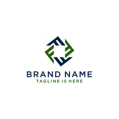Letter F logo icon design template elements