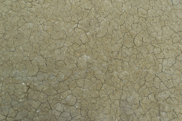 close-up detail of cracked soil mud pattern - desertification effect