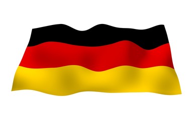 Naklejka premium Flag of Germany. Wide format 3D illustration. State symbol of the Federal Republic of Germany. 3D rendering