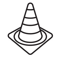 traffic cone icon- vector illustration