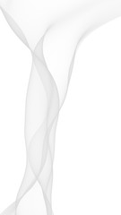 White abstract background. Fluttering white scarf. Waving on wind white fubric. 3D illustration