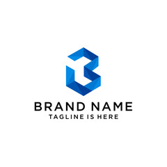 Letter B logo icon design template elements