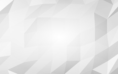 White abstract background. Lowpoly backdrop. Crumpled paper. 3D illustration