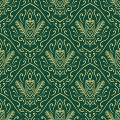 Christmas and Winter Decorative Seamless Pattern