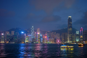 Fototapeta premium Panoramę Hongkongu. Hongkong, Chiny