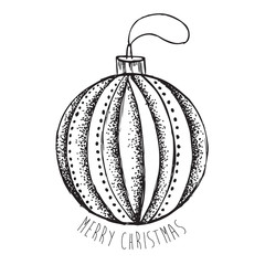 Christmas toys. Hand drawn illustration.