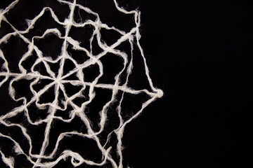 spider web on a black background. Looks like a background