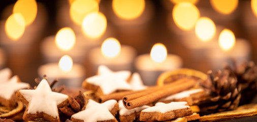 cinnamon stars with oranges for christmas