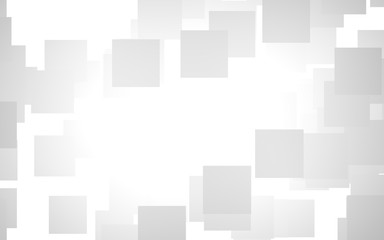 White abstract background. Misty backdrop with grey squares. 3D illustration