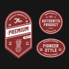 Premium Quality Banner Badge Template Vintage Design